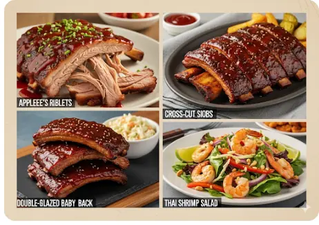 Applebee’s Riblets Platter & Sizzlin’ Skillets menu
