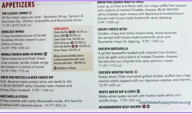 applebee's lunch time apps