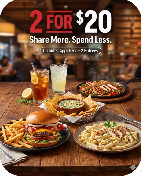 applebee's 2 for $20 deals