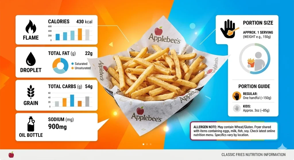 applebee's side & fries nutrition 