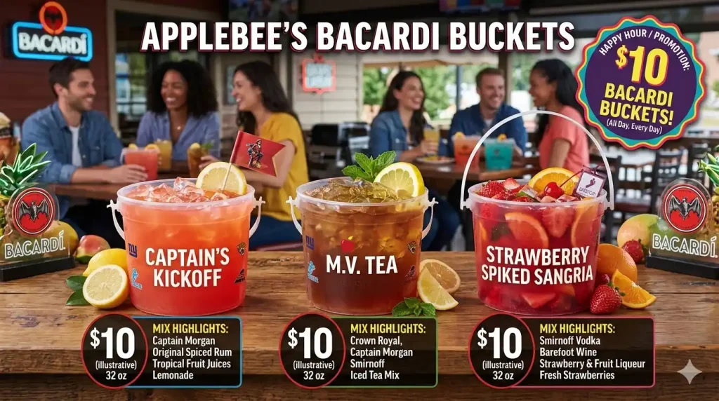 Applebee's Bacardi buckets