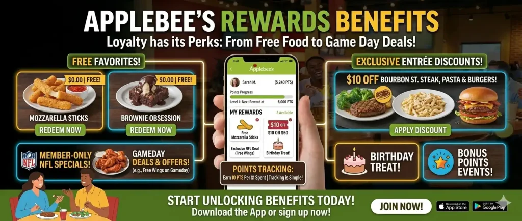 applebee's reward benfits